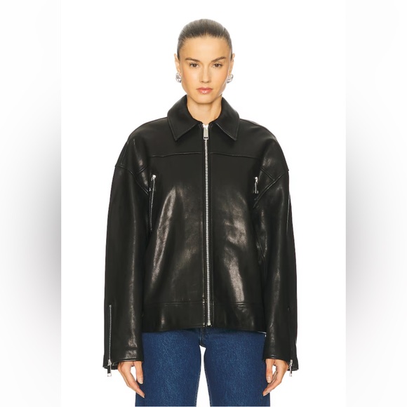 GRLFRND Jackets & Blazers - GRLFRND Alek Leather Moto in Black